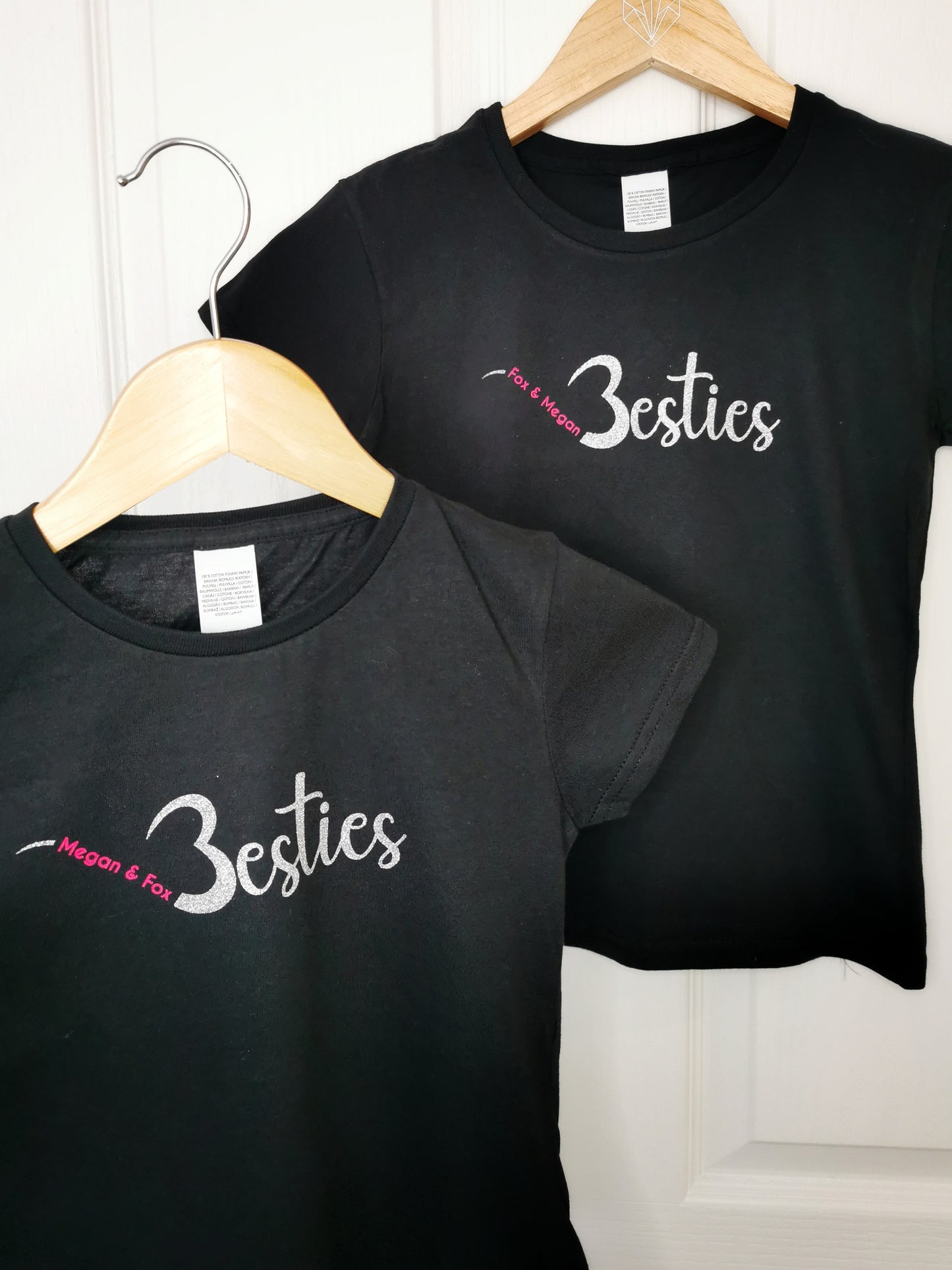 Personalised Matching Besties Kids T-shirt Set