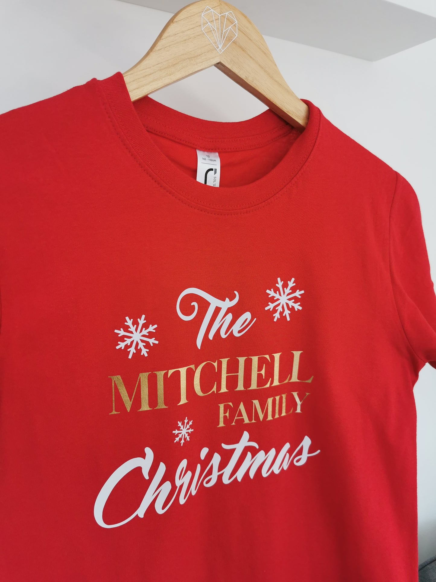 Personalised Family Christmas Adults and Kids T-shirt
