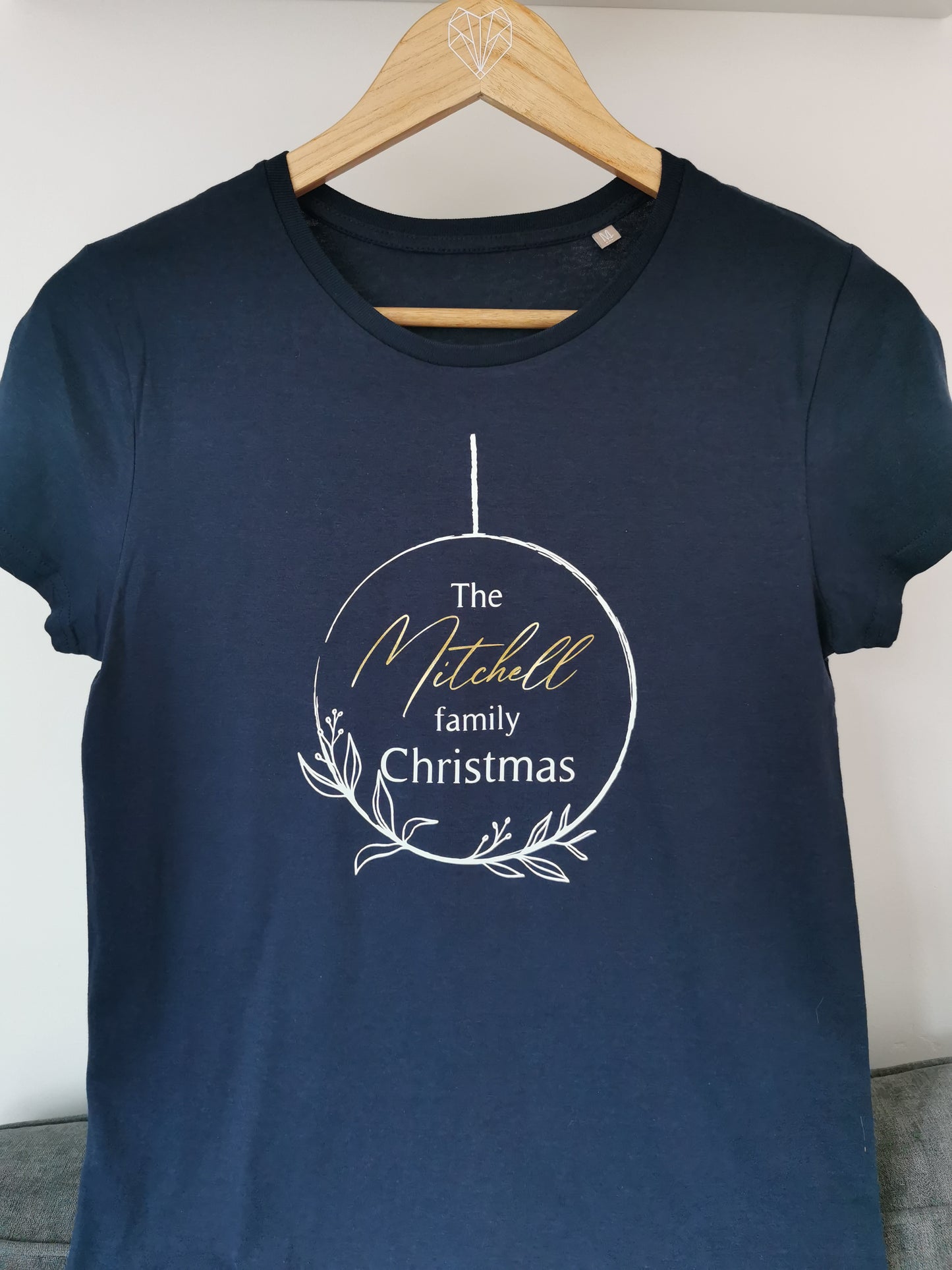 Personalised Family Christmas Bauble Adults and Kids T-shirt