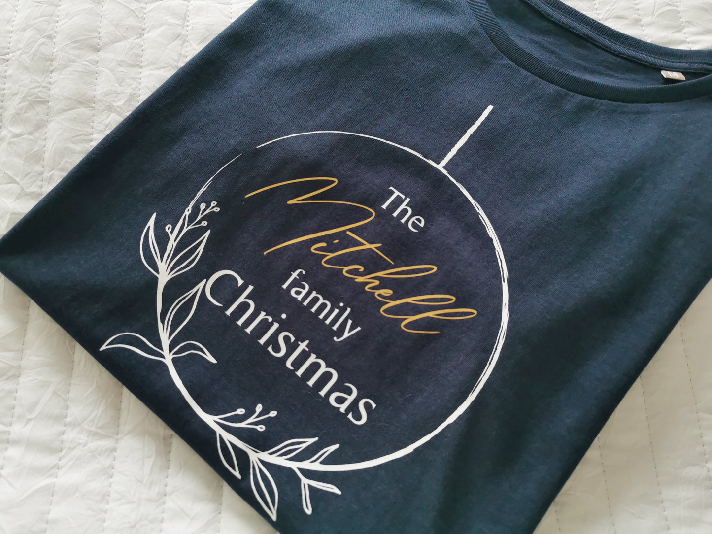 Personalised Family Christmas Bauble Adults and Kids T-shirt