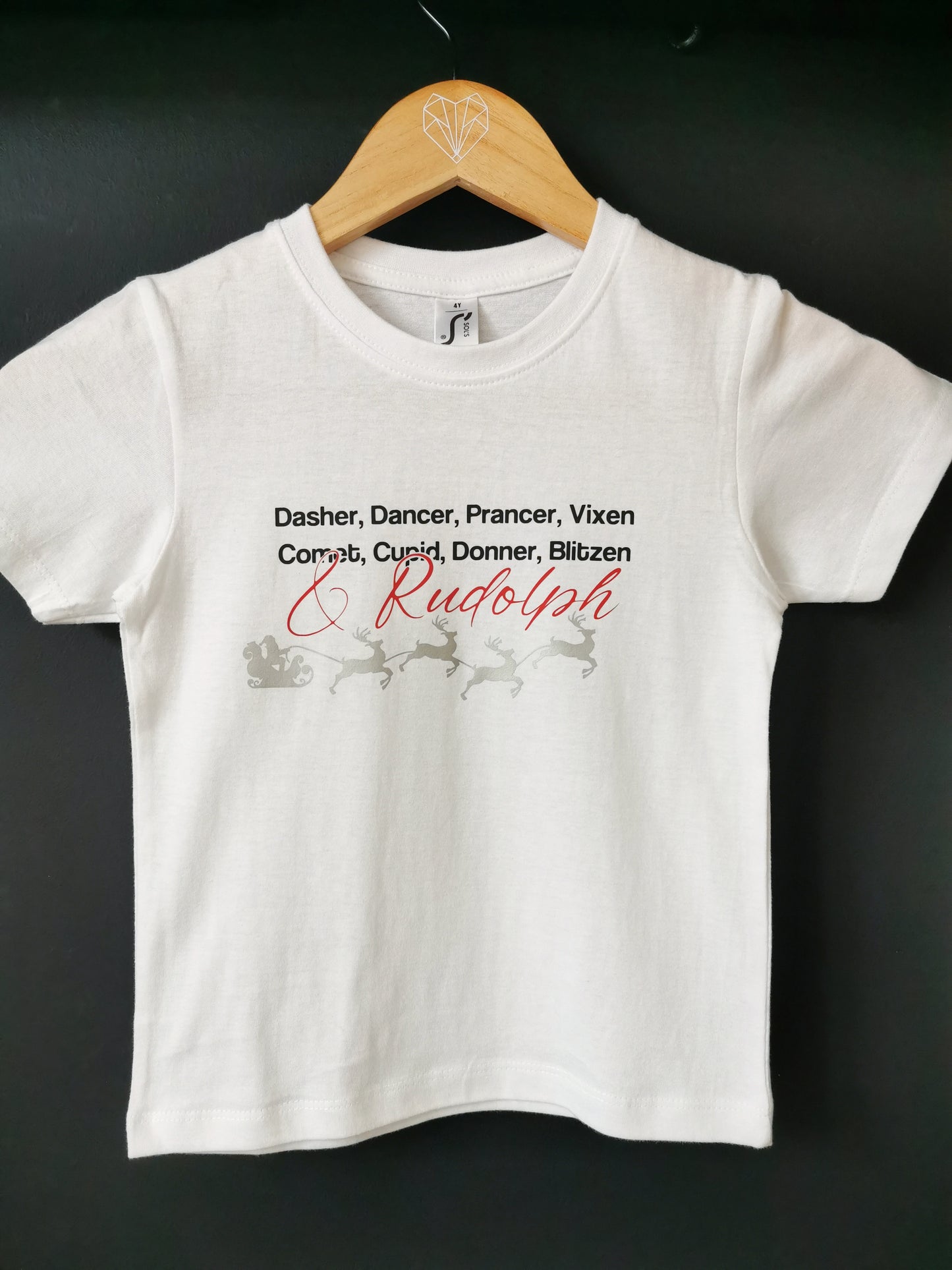 Reindeer List Script Ladies and Kids T-shirt