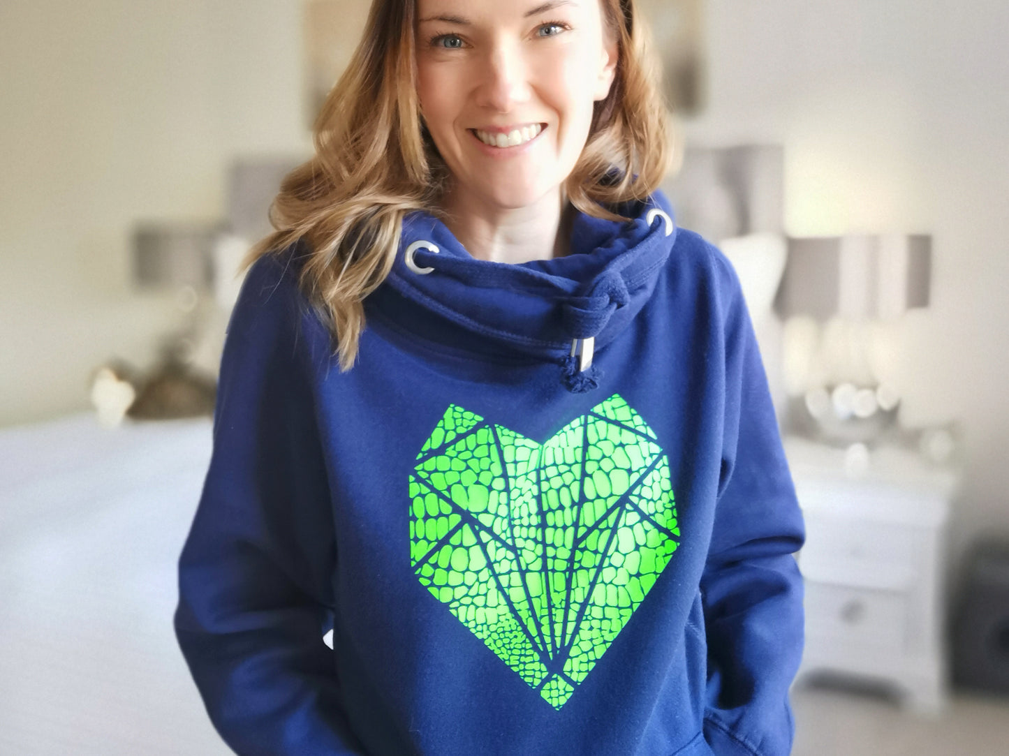 Fox Loves Croc Print Ladies Cross Neck Hoodie