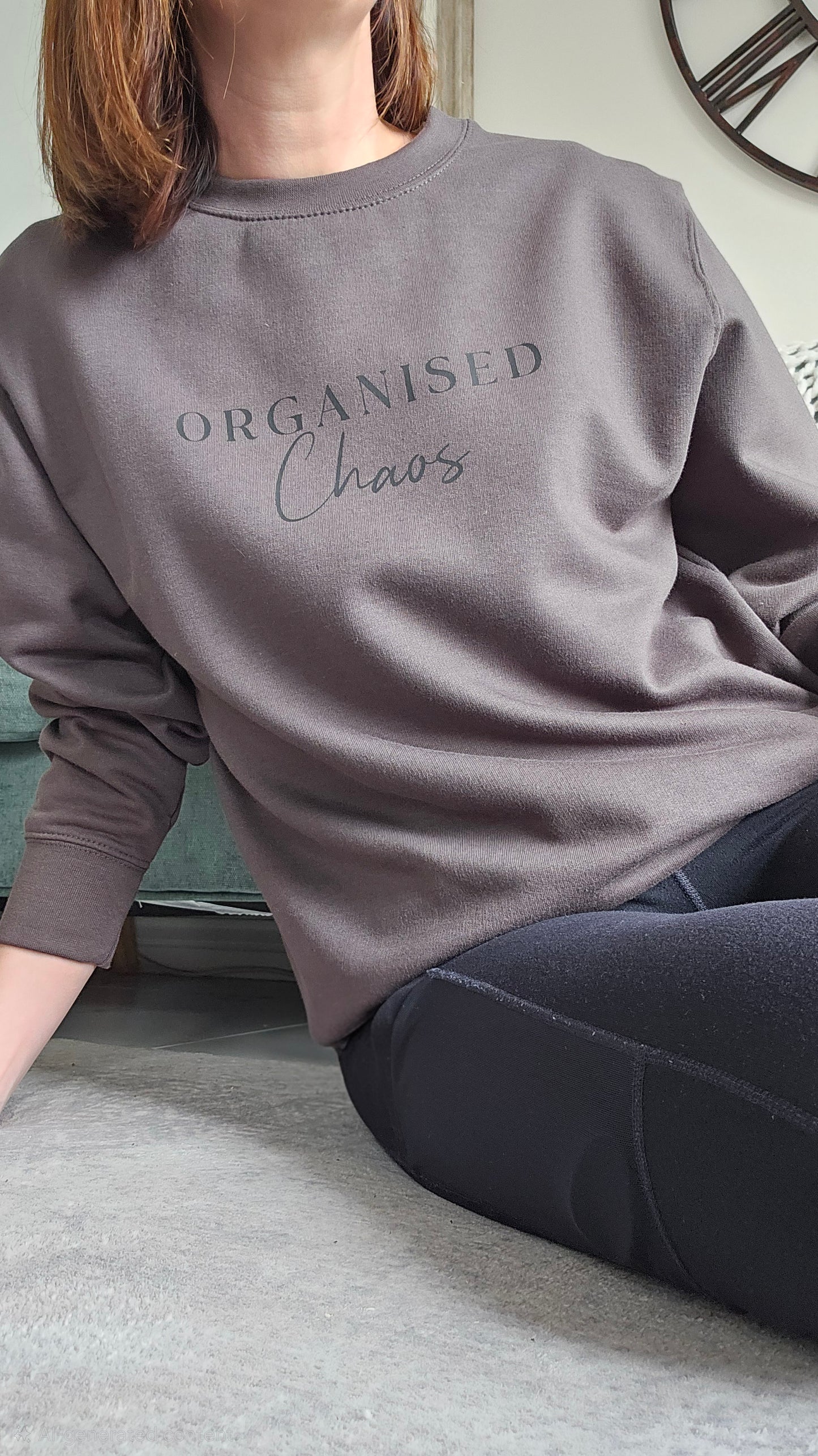 Organised Chaos Ladies Slogan Sweatshirt