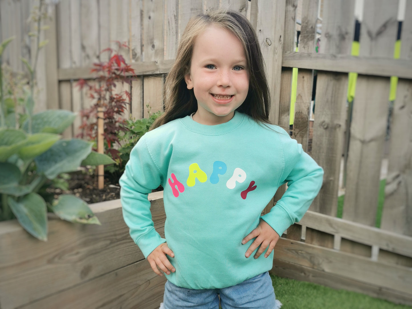 Happy Slogan Kids Sweatshirt