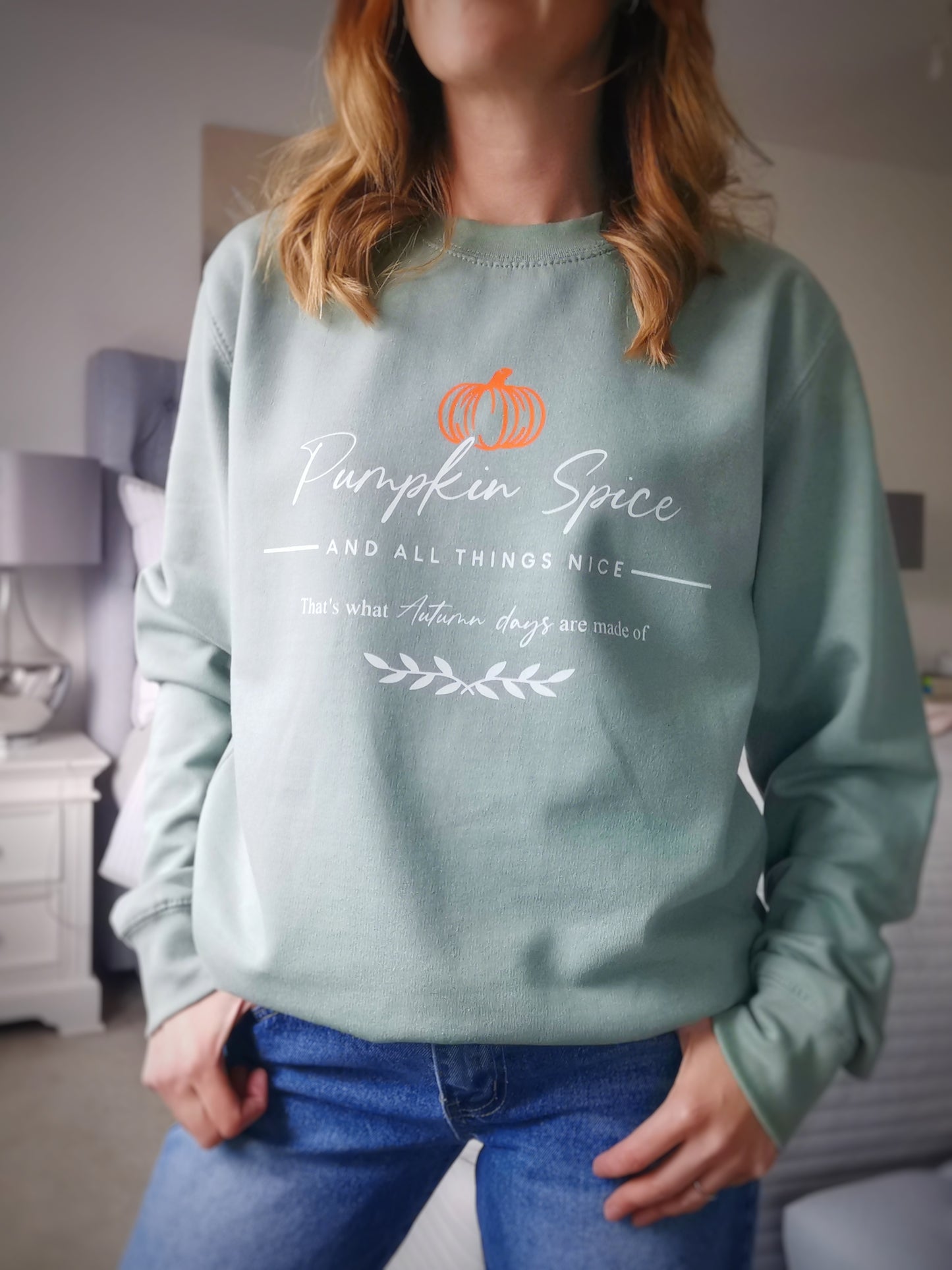 Pumpkin Spice Autumn Ladies Sweatshirt