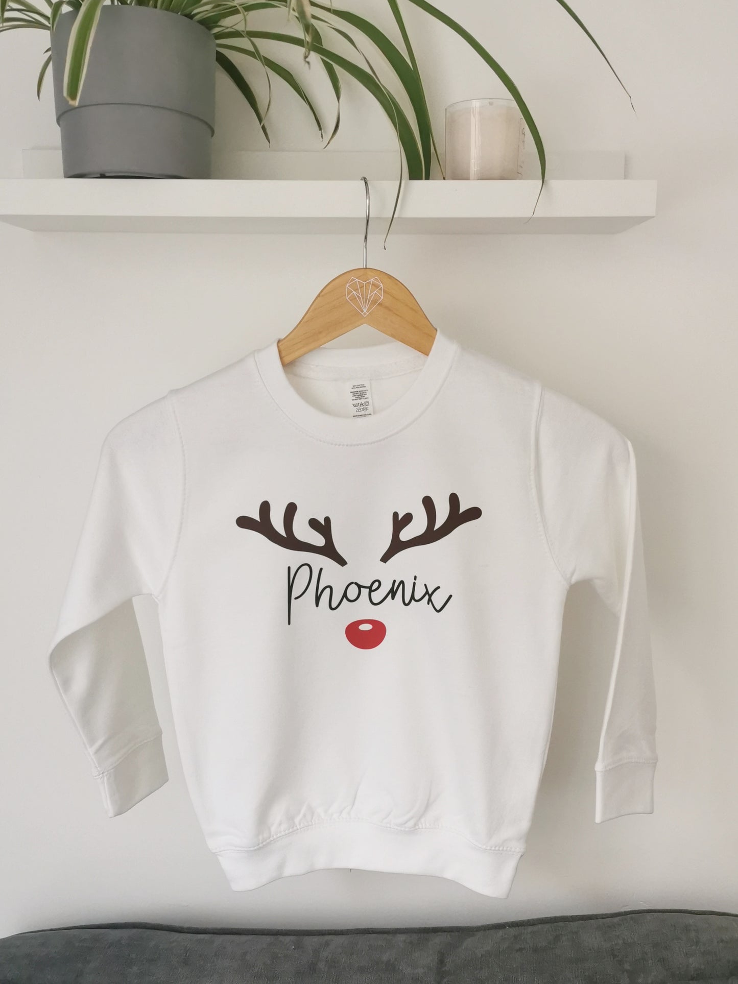 Personalised Reindeer Adult and Kids Sweatshirt