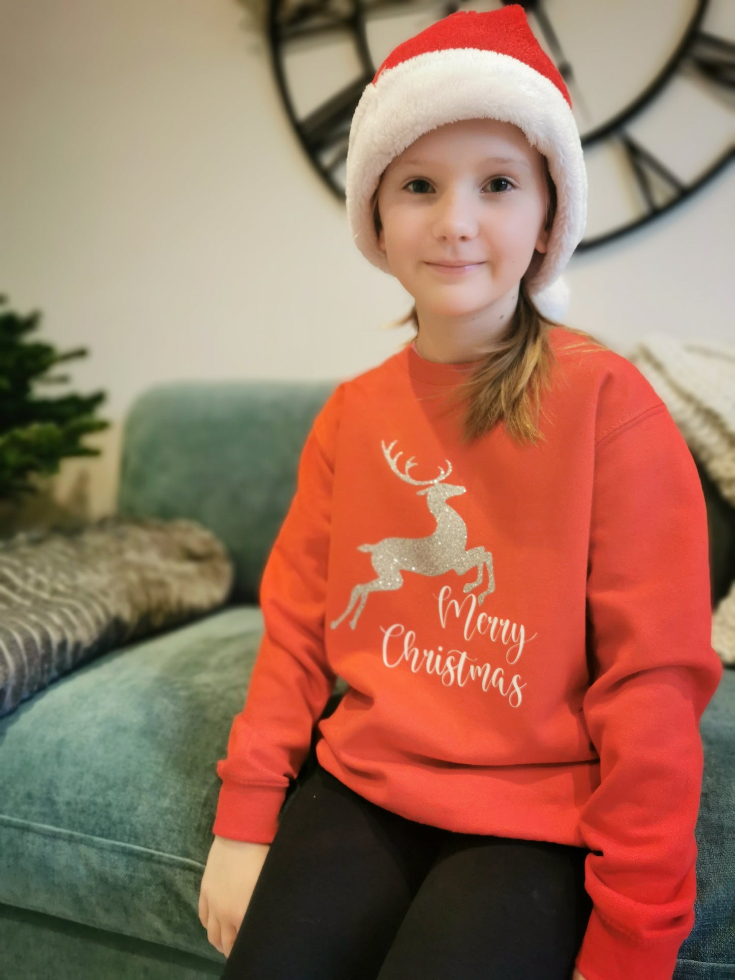 Reindeer Merry Christmas Ladies & Kids Sweatshirt