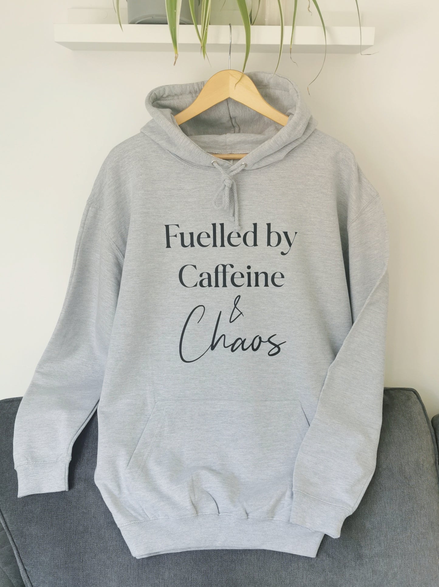 Fuelled By Caffeine & Chaos Ladies Hoodie