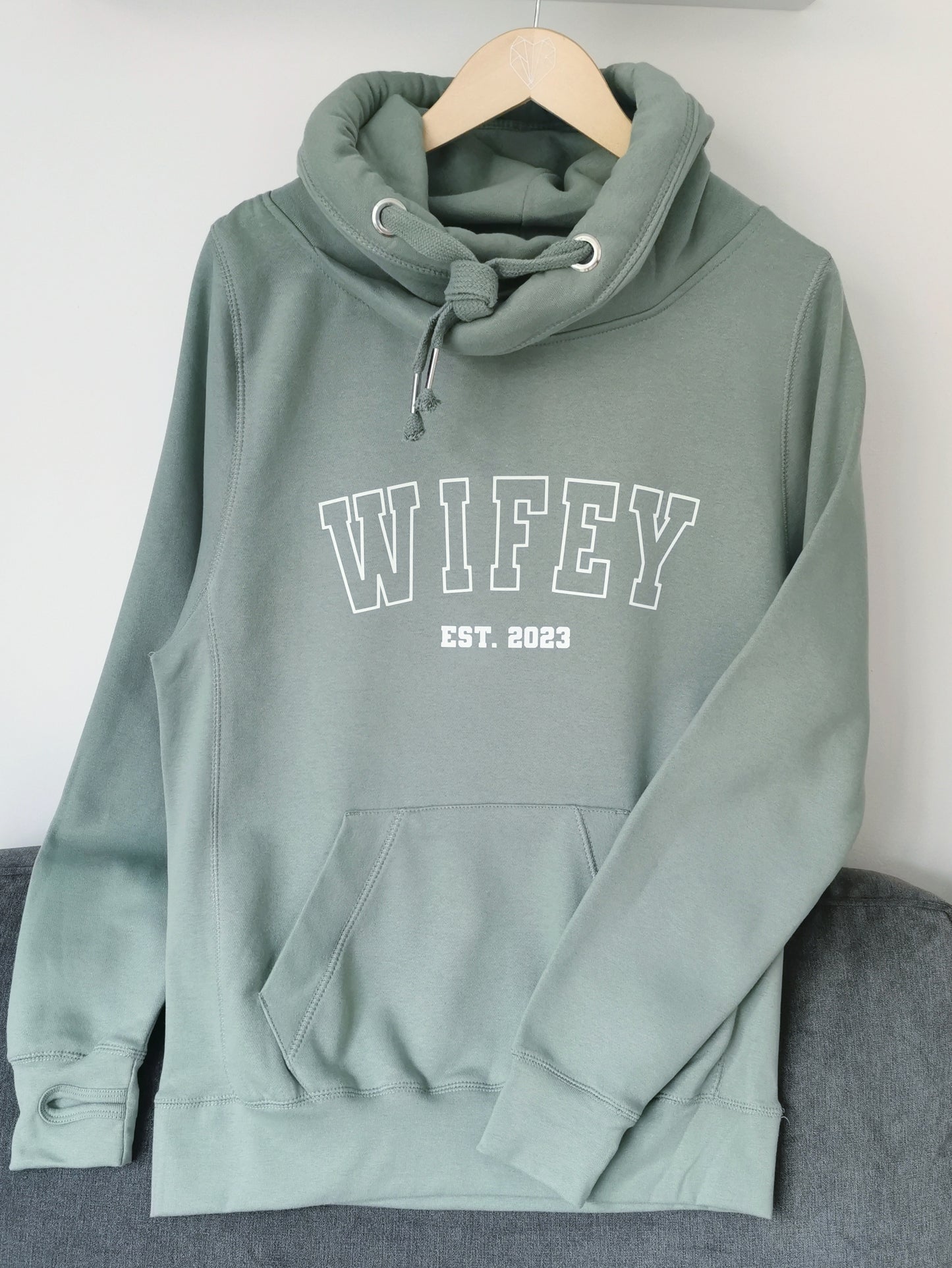 Wifey Cross Neck Ladies Hoodie