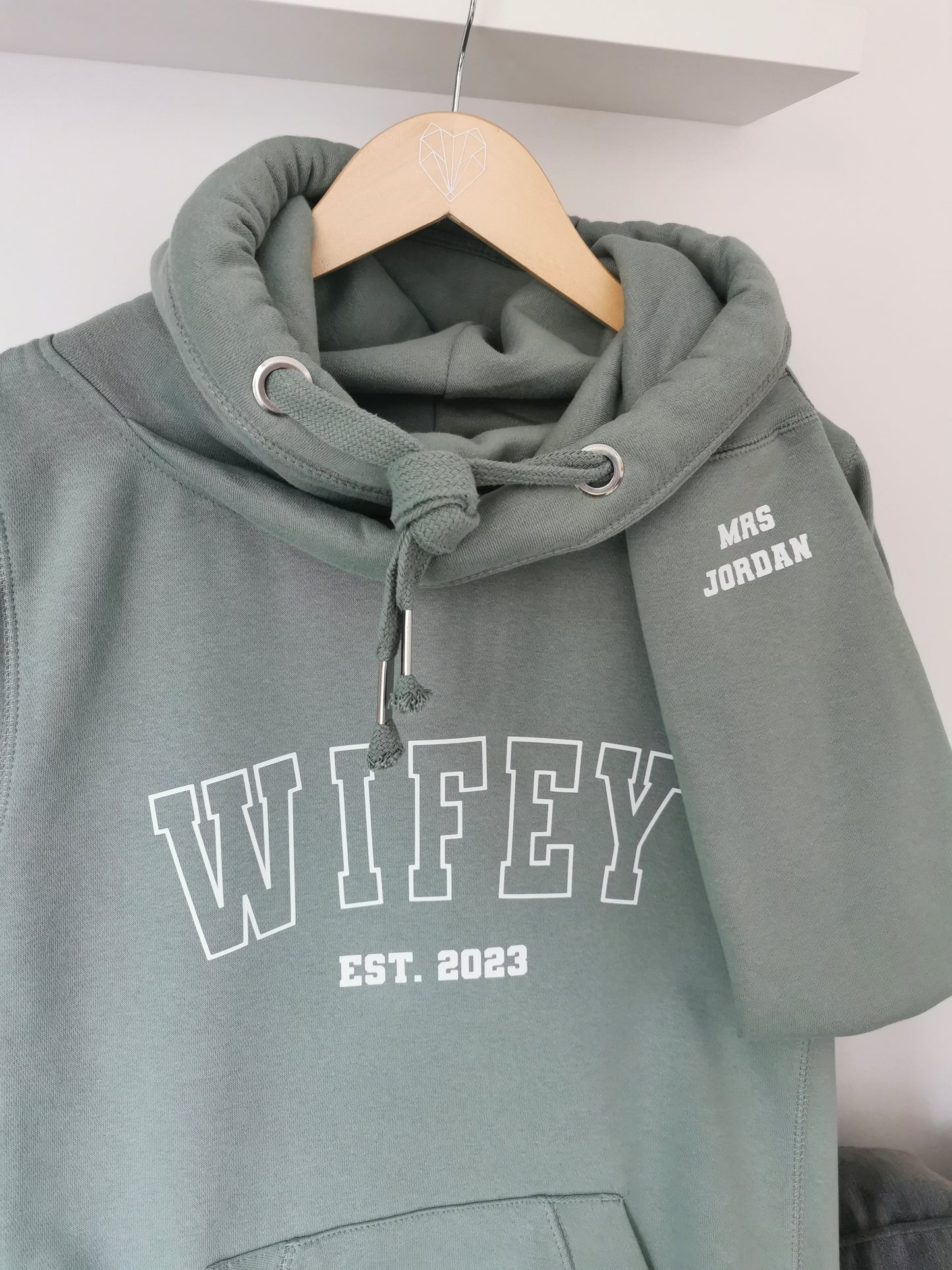 Wifey Cross Neck Ladies Hoodie