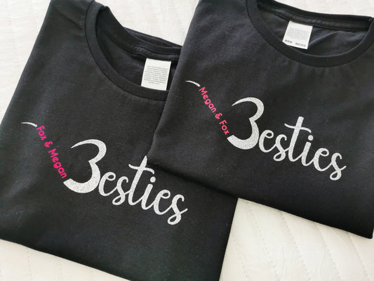 Personalised Matching Besties Kids T-shirt Set