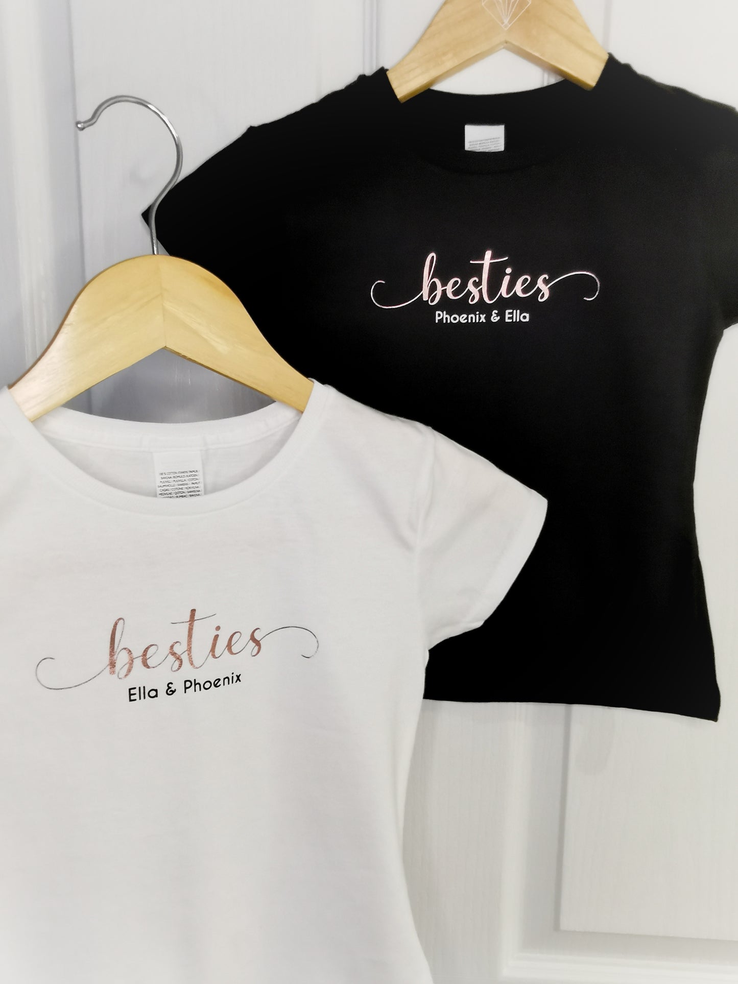 Personalised Matching Besties T-shirt Set