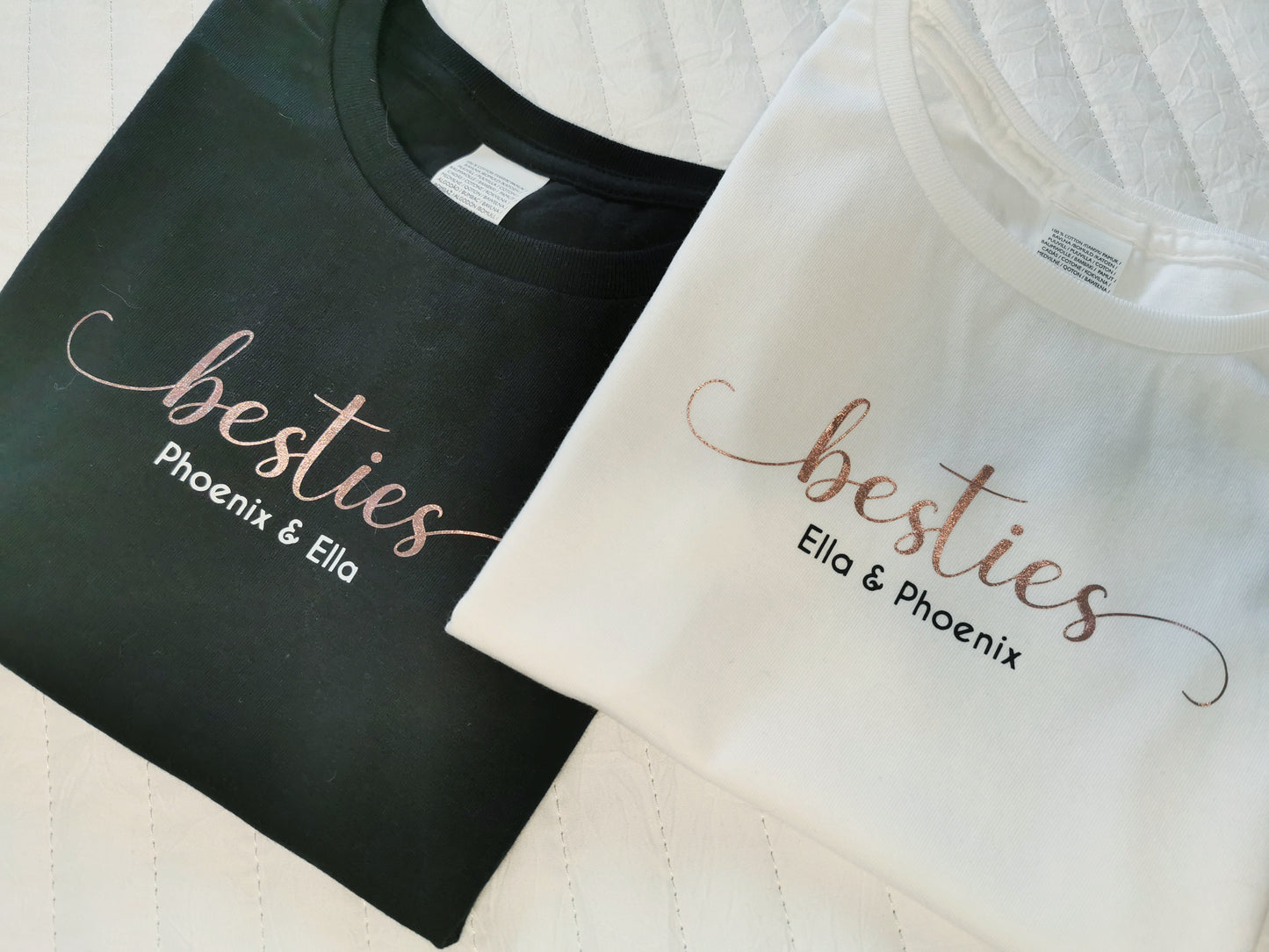 Personalised Matching Besties T-shirt Set