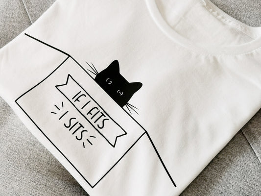 If I Fits I Sits Cat T-shirt