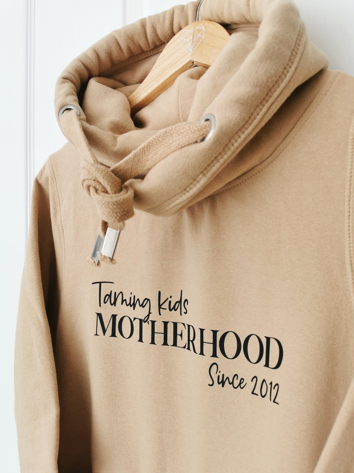 Motherhood Cross Neck Hoodie