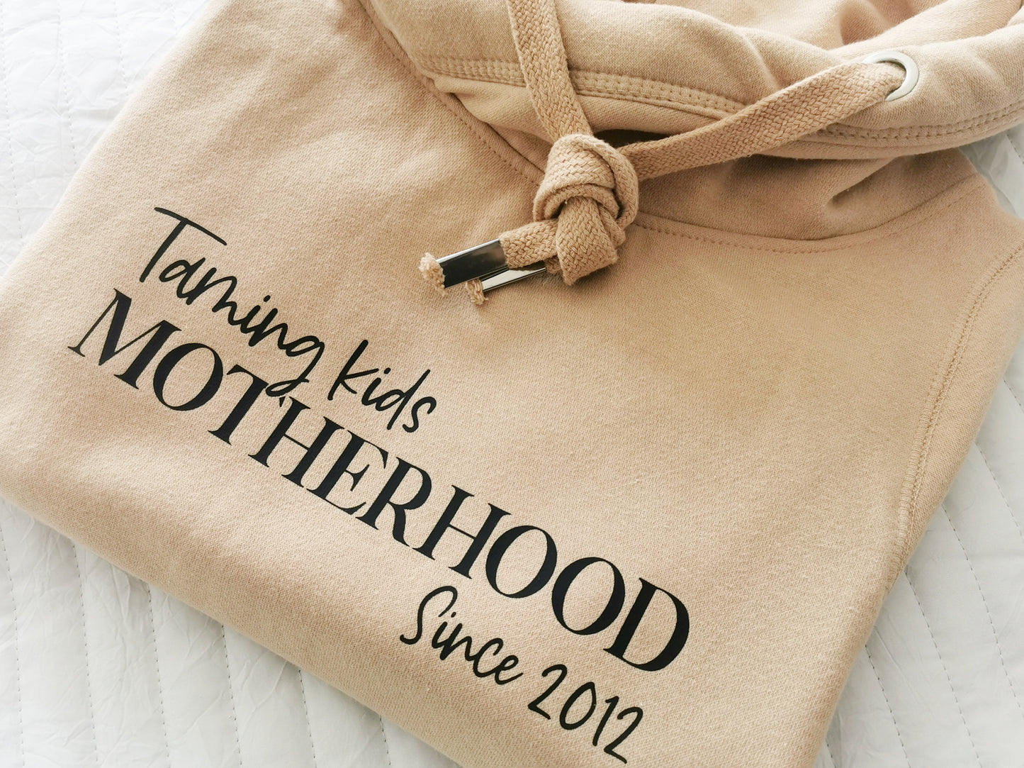 Motherhood Cross Neck Hoodie