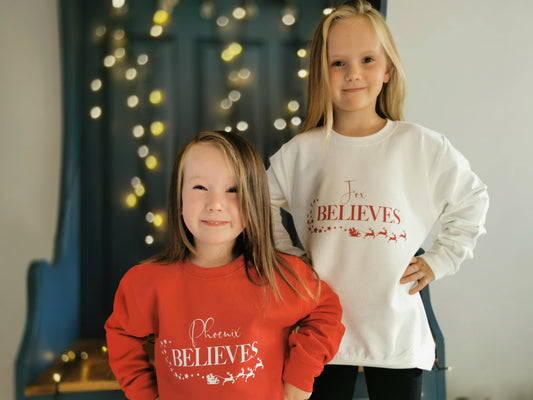 Personalised Believes Kids Sweatshirt