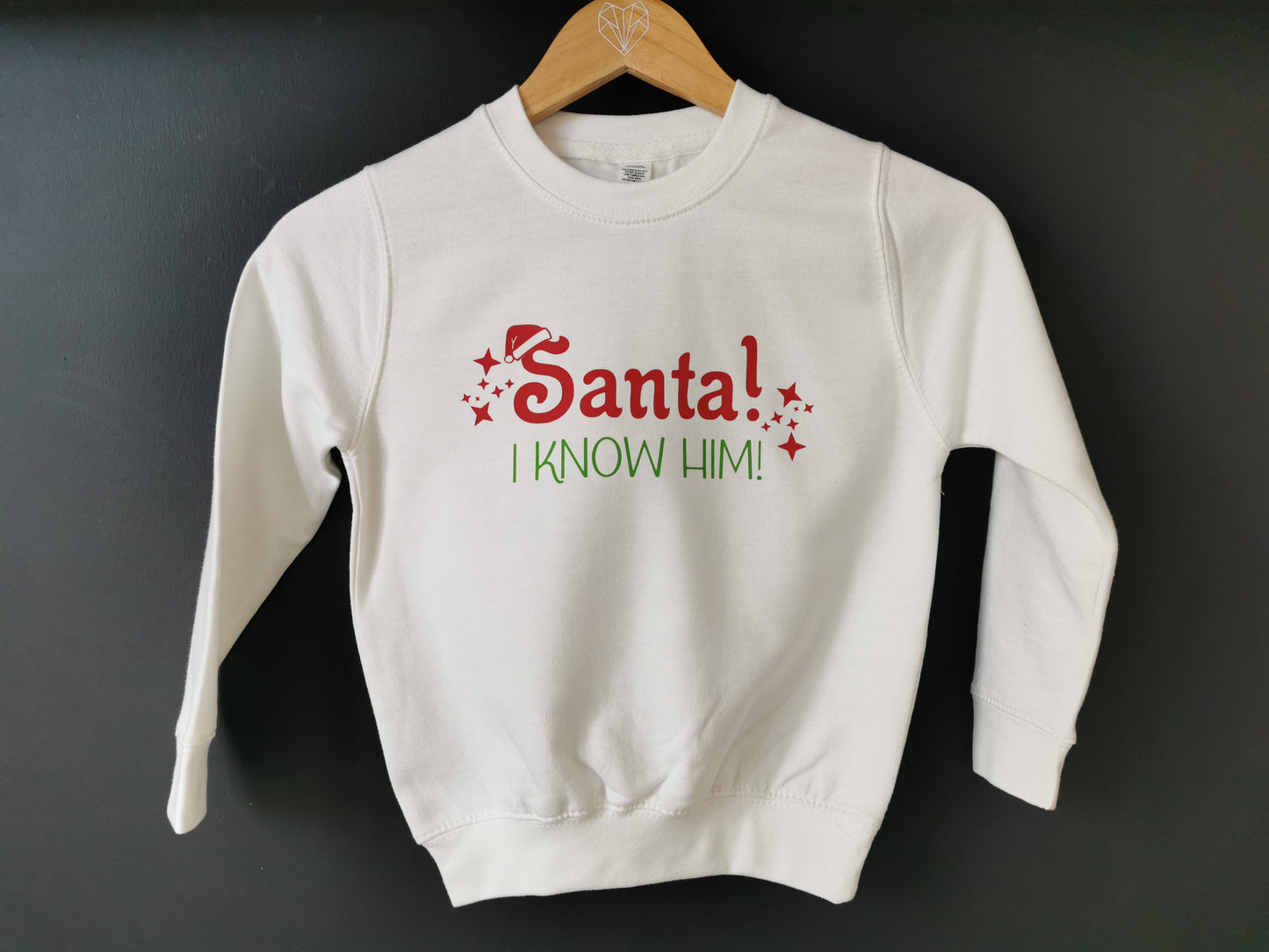 Santa! I know him! Kids Sweatshirt