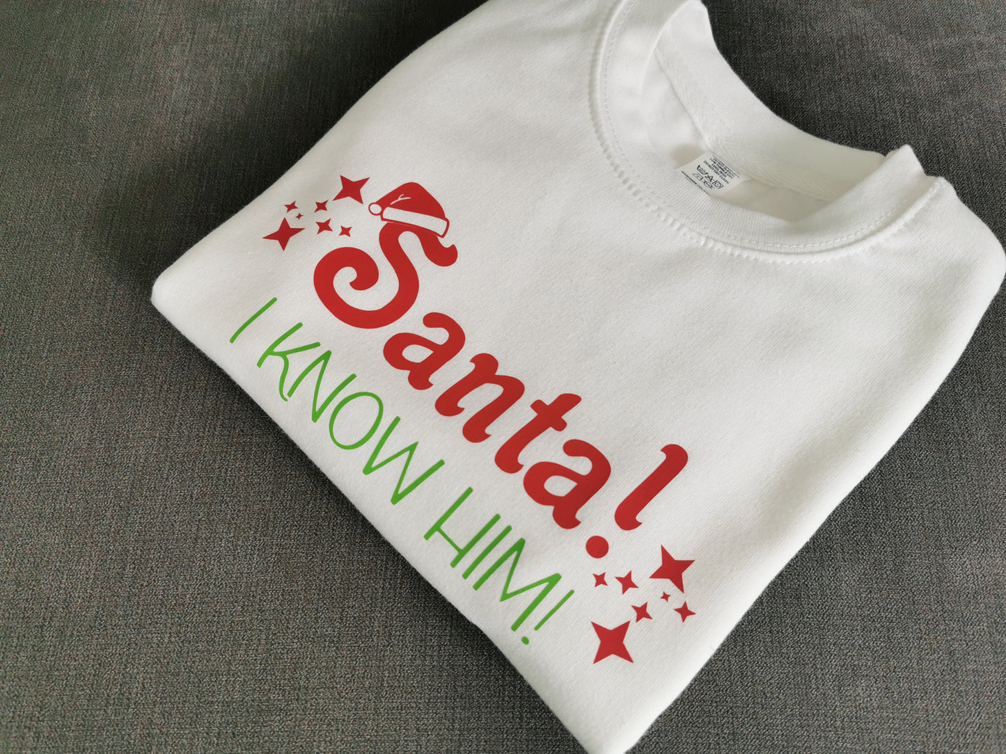 Santa! I know him! Kids Sweatshirt