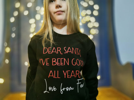 Personalised Dear Santa Kids Sweatshirt