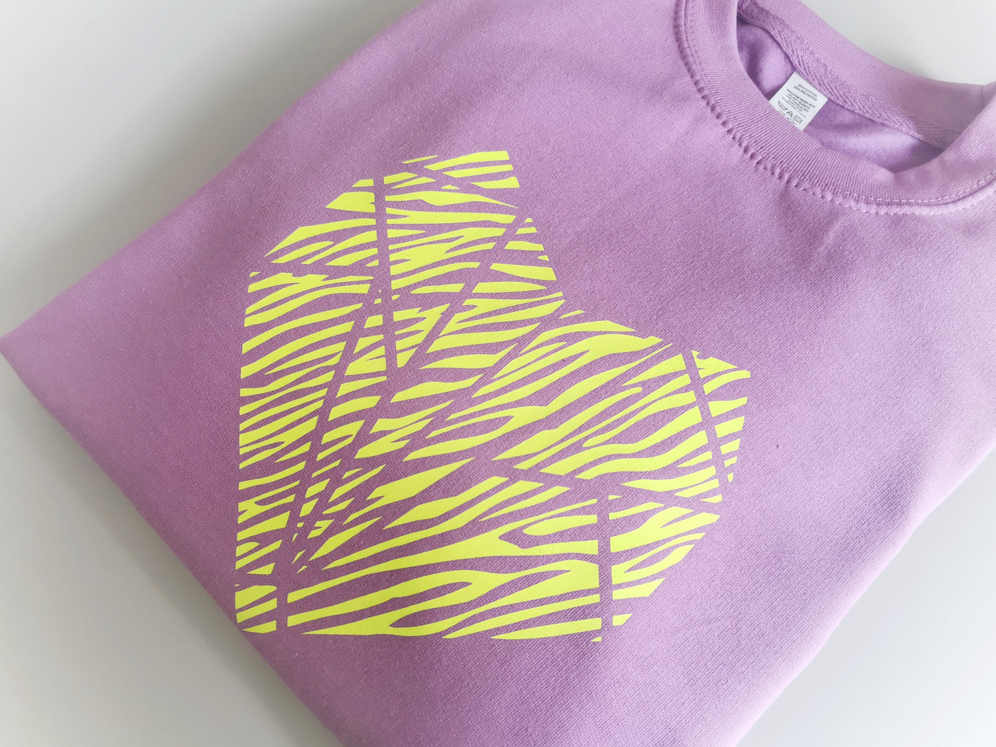 Fox Loves Zebra Print Lavender Ladies Sweatshirt